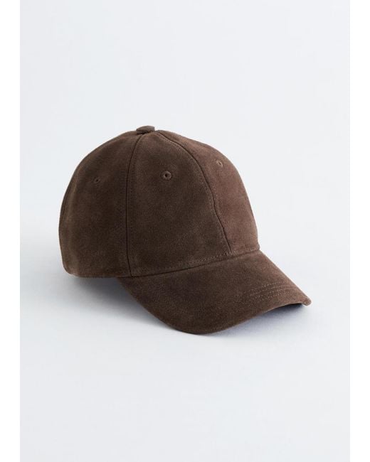 & Other Stories Brown Suede Baseball Cap
