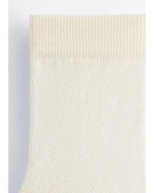 & Other Stories White Mesh Socks