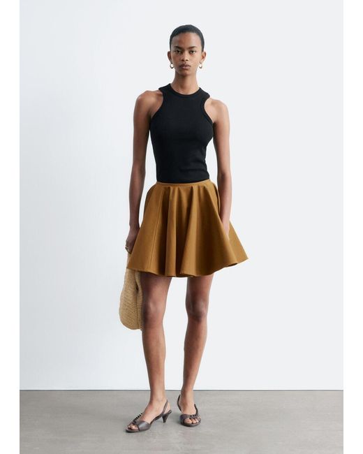 & Other Stories Black Ribbed Tank Top