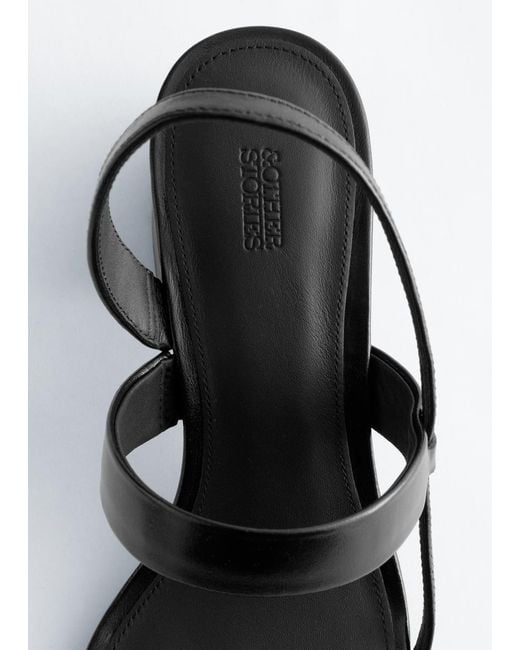 & Other Stories White Strappy Block Heel Sandals