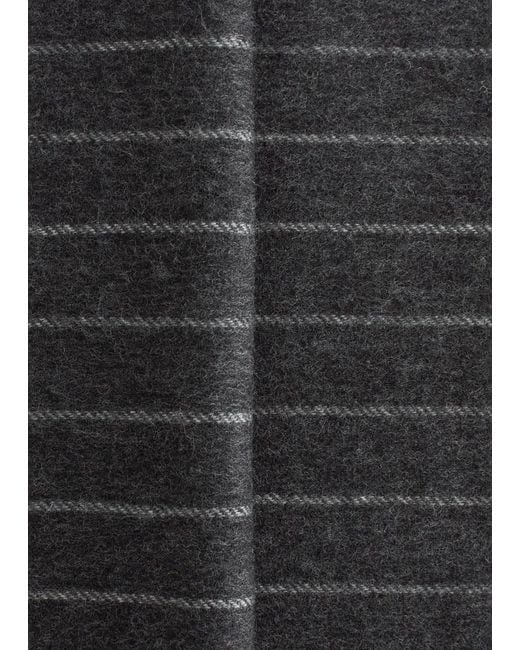 & Other Stories Gray Cashmere-Blend Fringed Blanket Scarf