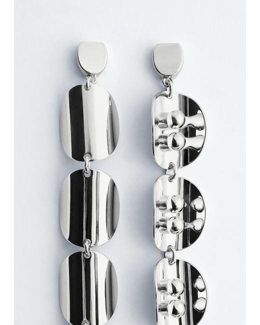 & Other Stories Black Sculptural Panel Necklace