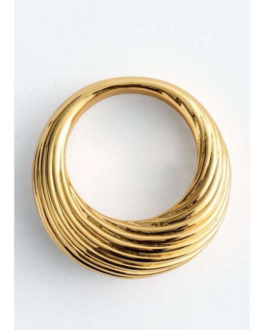 & Other Stories Metallic Fluted Ring