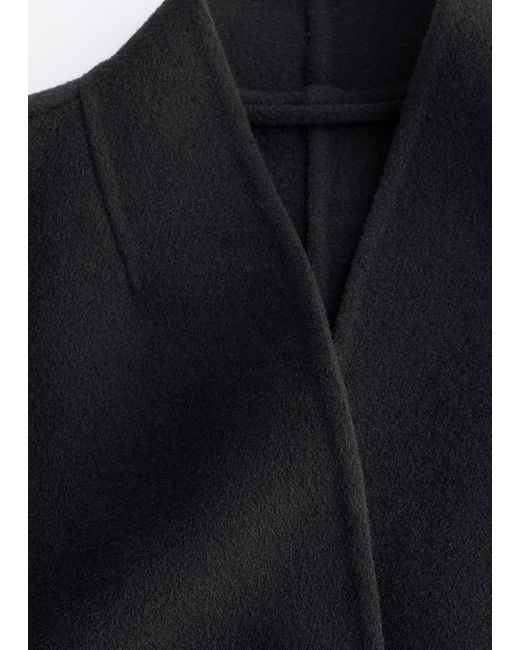 & Other Stories Black Wool Doublé Jacket