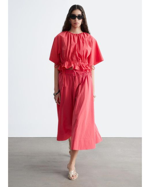 & Other Stories Gathered A-Line Maxi Skirt