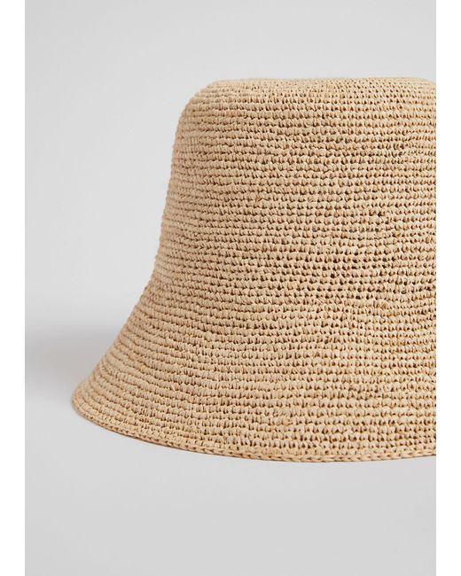 & Other Stories Natural Straw Bucket Hat