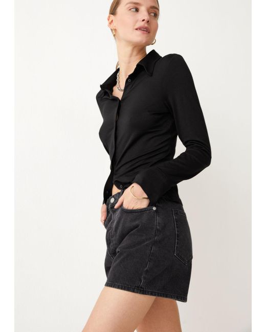 Stories Forever Cut Denim Shorts 