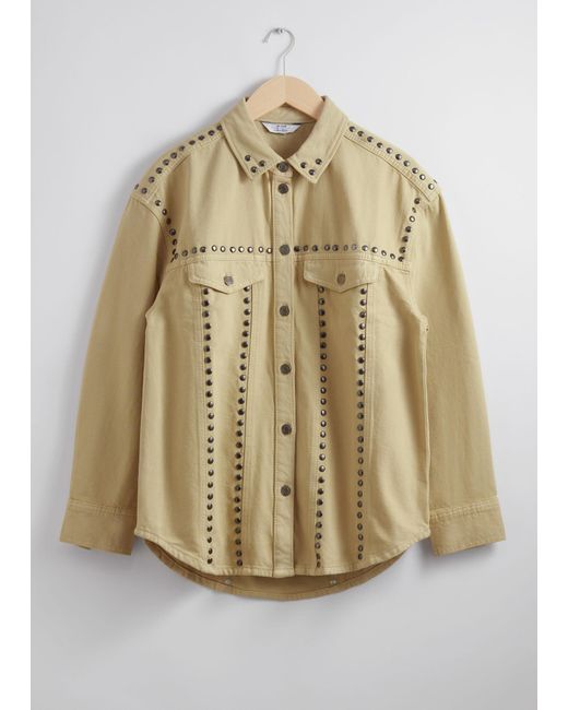 & Other Stories Natural Studded Shirt