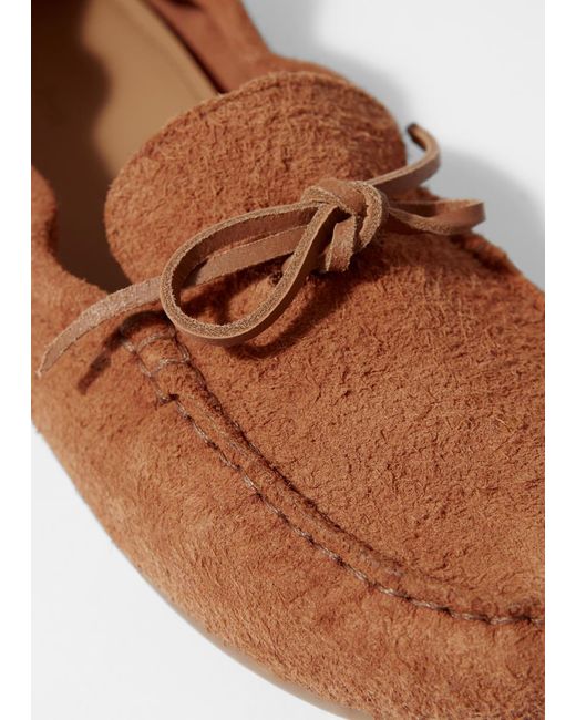 & Other Stories Black Soft Suede Loafers