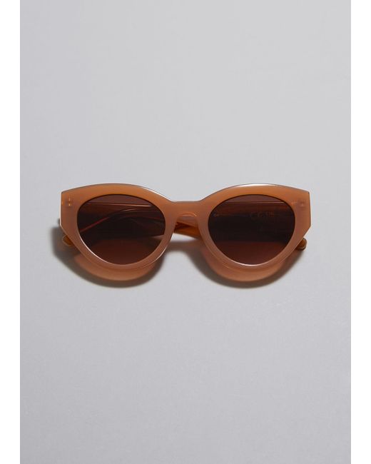 & Other Stories Brown Cat-eye Sunglasses