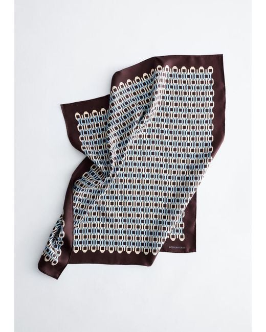 & Other Stories White Printed Silk Scarf