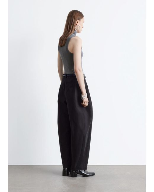 & Other Stories Gray Sleeveless Turtleneck Top