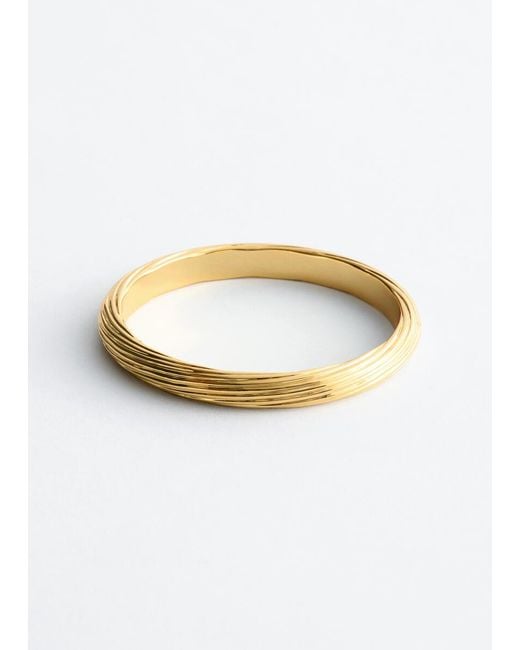& Other Stories Multicolor Textured Bangle Bracelet