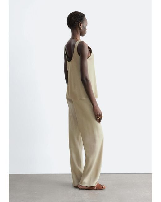 & Other Stories Natural Scoop Neck Tank Top