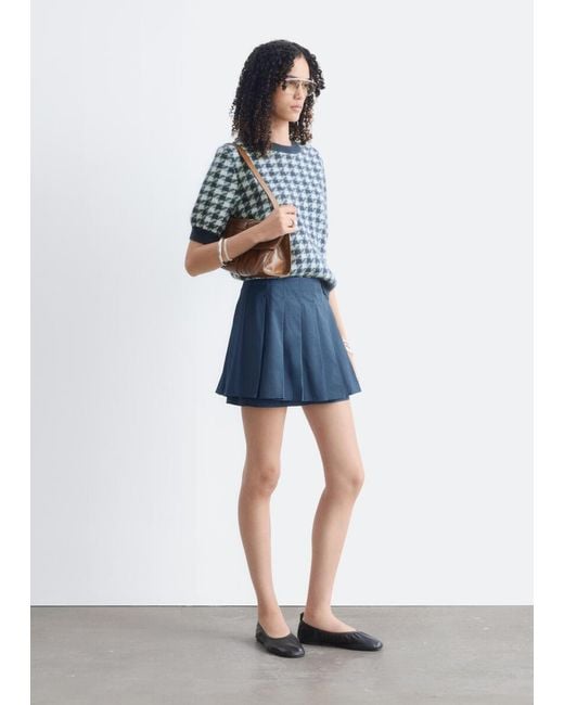 & Other Stories Blue Mohair Blend Top
