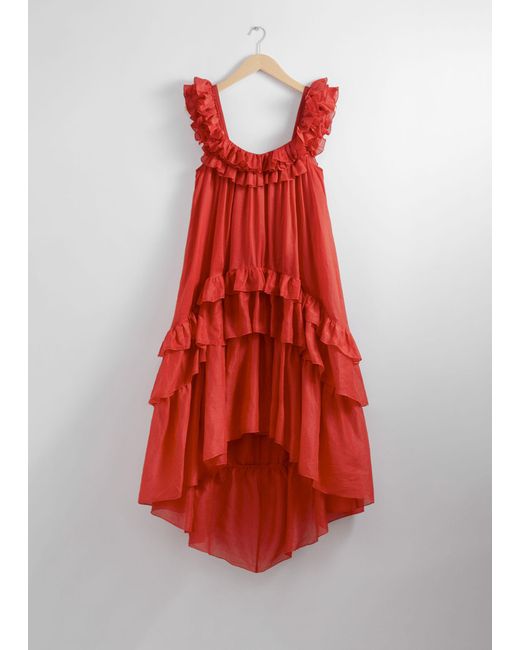& Other Stories Tiered Ruffle Midi Dress