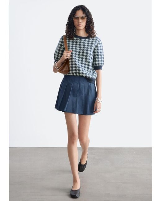 & Other Stories Blue Mohair Blend Top