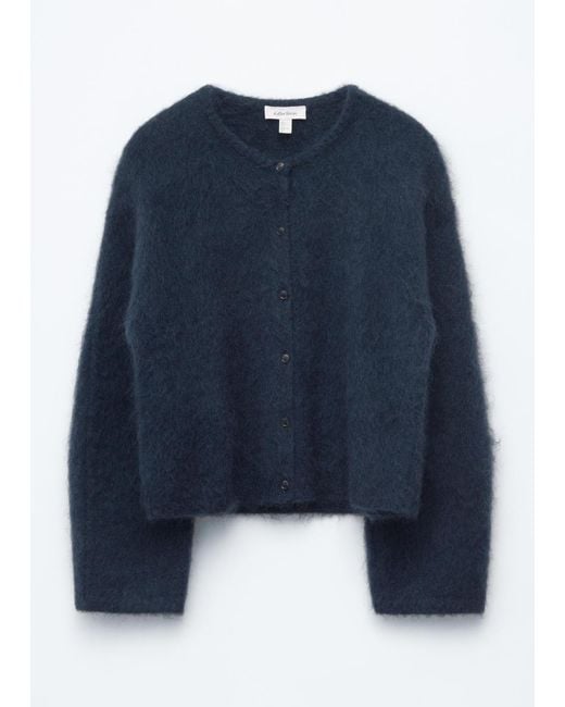 & Other Stories Blue Brushed Mohair-Blend Cardigan