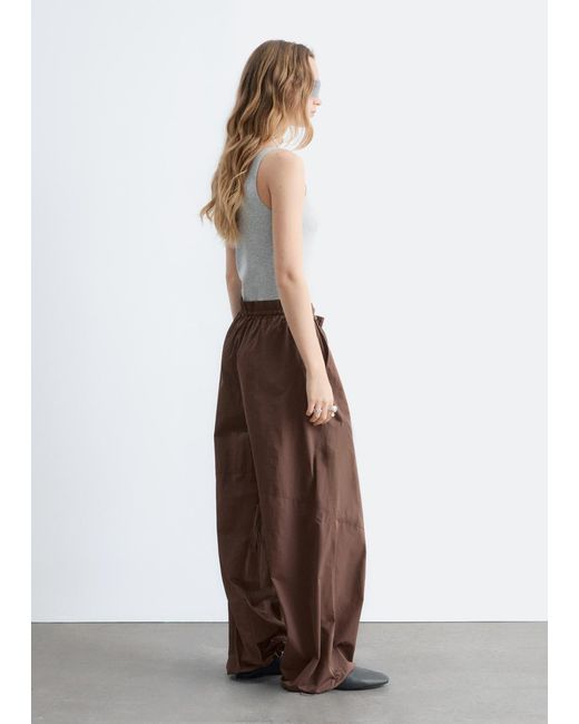 & Other Stories White Nylon Parachute Trousers