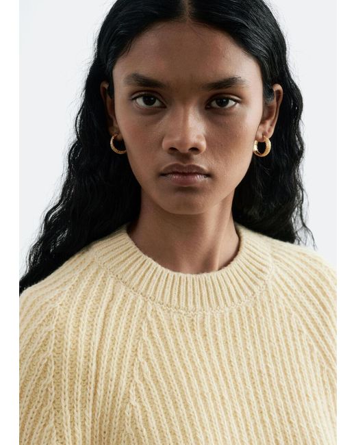& Other Stories Yellow Wool-Cotton Jumper