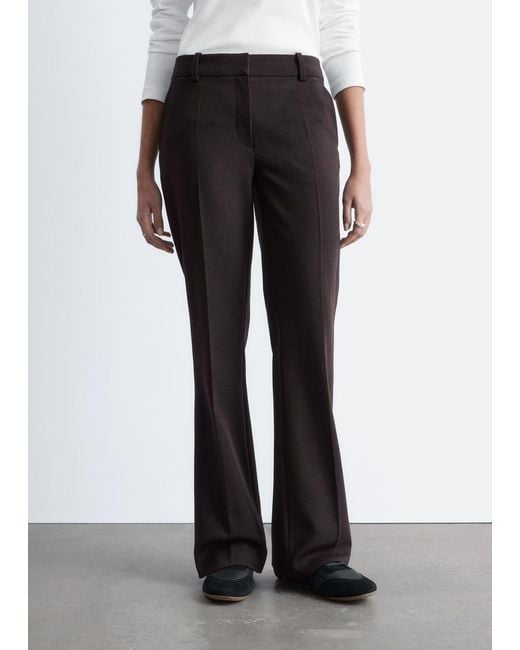 & Other Stories White Flared Press-Crease Trousers