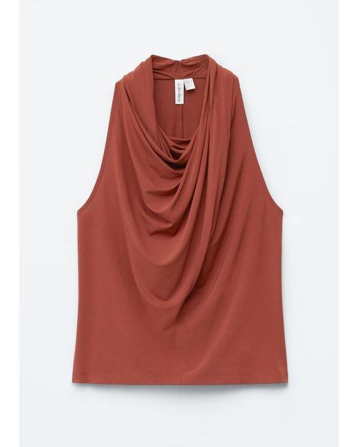 & Other Stories Red Draped Top