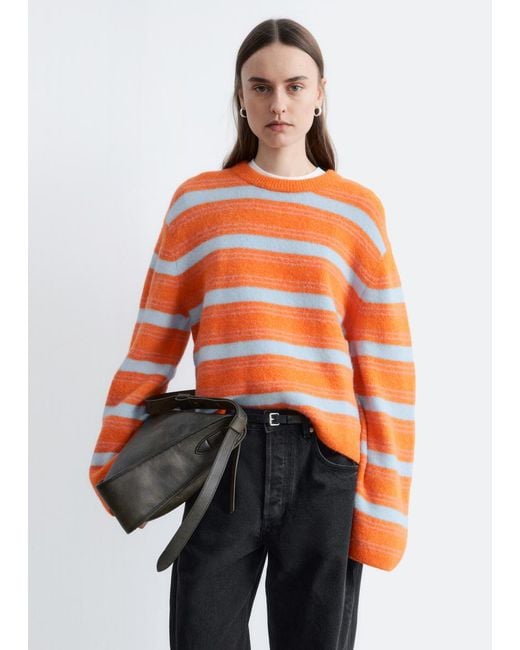 & Other Stories Orange Alpaca-Blend Jumper