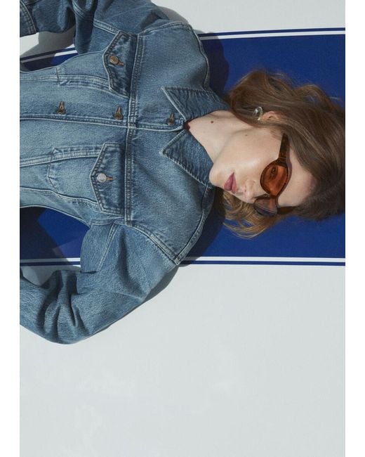 & Other Stories Blue Sculpted Denim Jacket