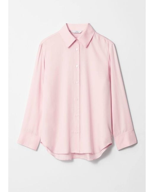 & Other Stories Pink Satin Shirt