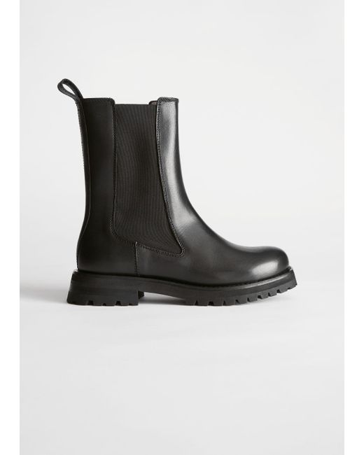 other stories chunky chelsea boots