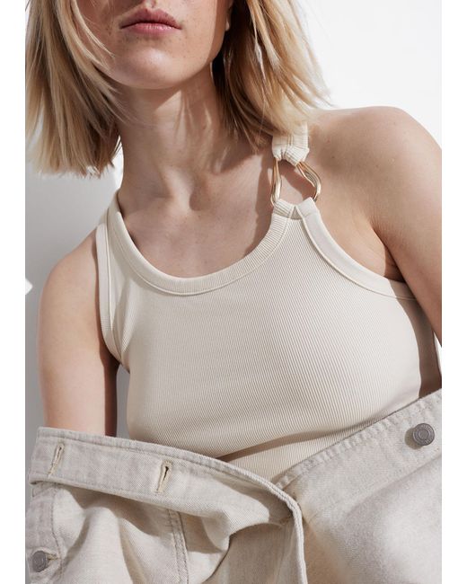 & Other Stories Natural Metal-buckle Tank Top