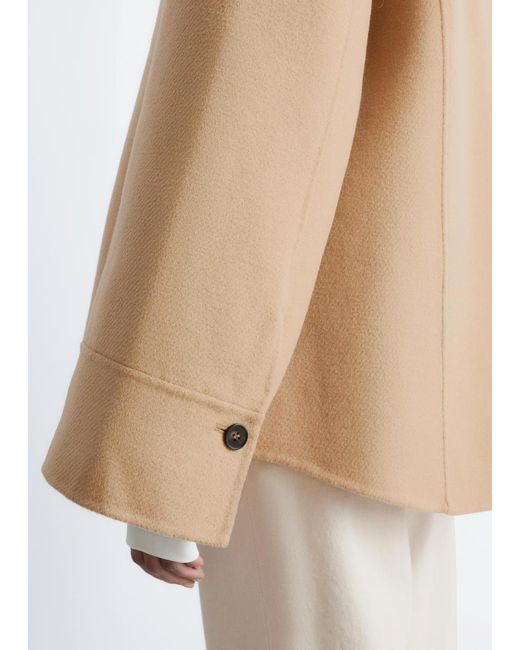 & Other Stories White Tapered Wool Jacket