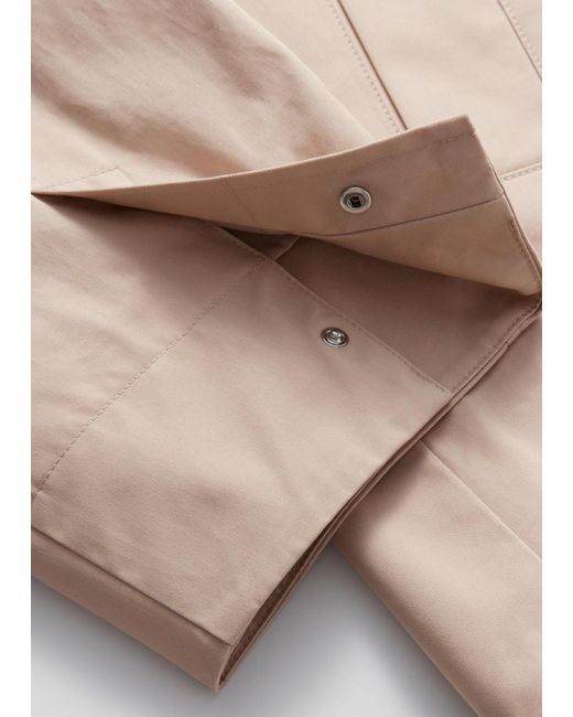 & Other Stories Natural A-Line Funnel-Neck Jacket