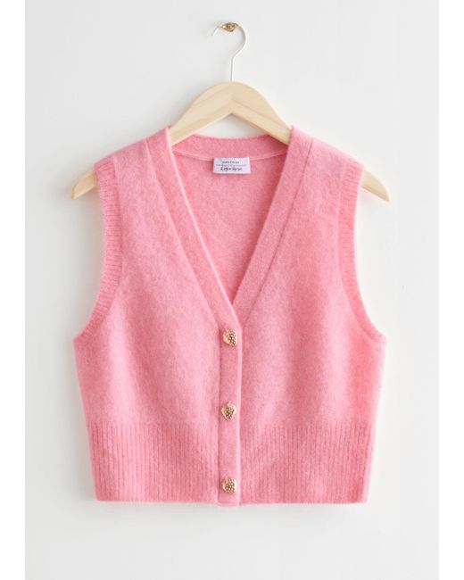 Dolphin Button Knit Vest 