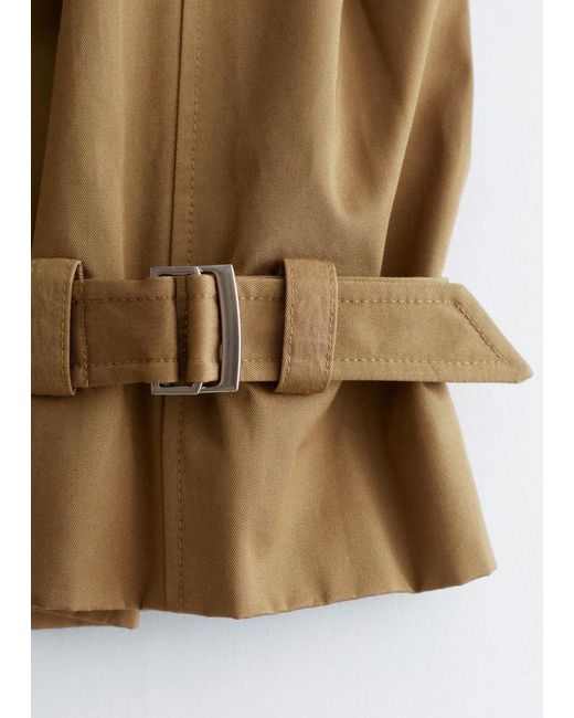 & Other Stories Natural Belted Car Coat