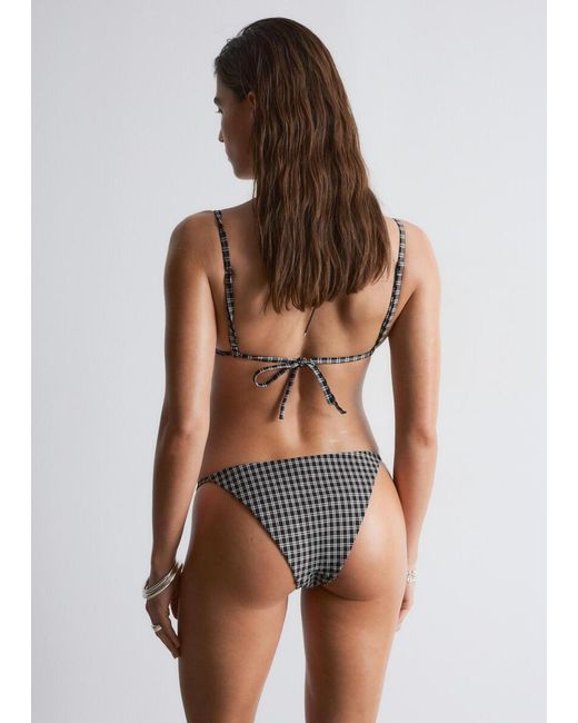 & Other Stories Black Triangle Bikini Top
