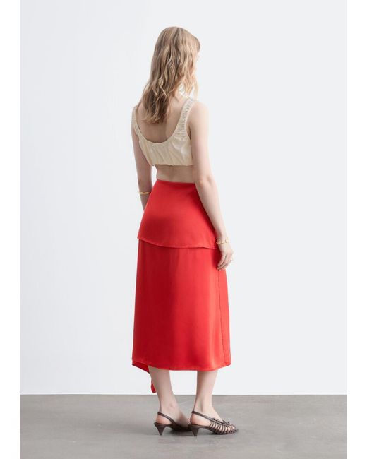 & Other Stories Layered Panel Wrap Skirt