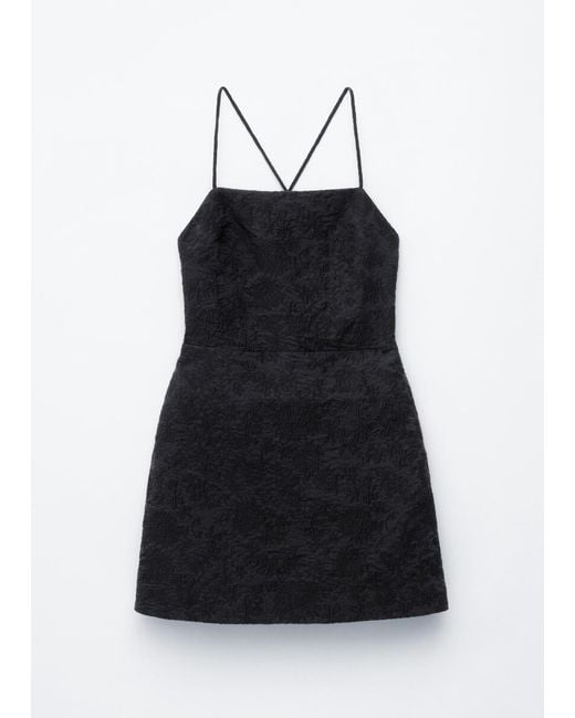 & Other Stories White Jacquard Apron Mini Dress