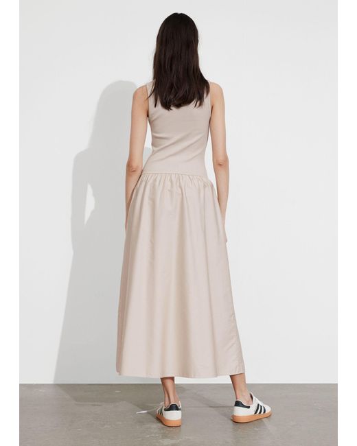  Other Stories Tank Top Midi Dress in Natural