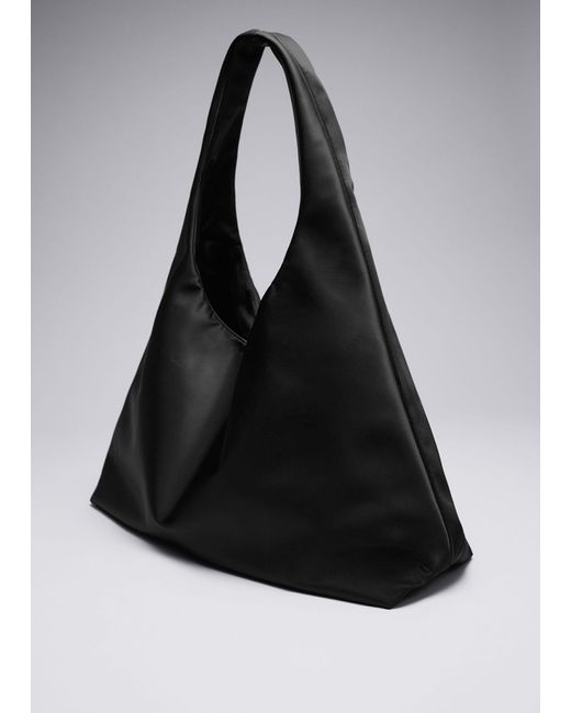 & Other Stories Black Nylon Shoulder Bag