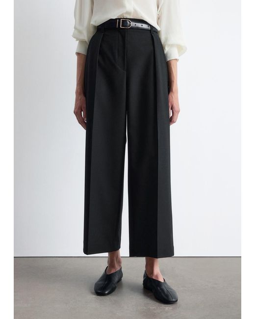 & Other Stories White Tailored Press-Crease Trousers