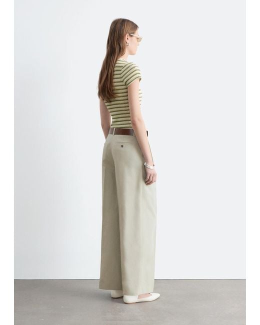 & Other Stories White Pleated Trousers