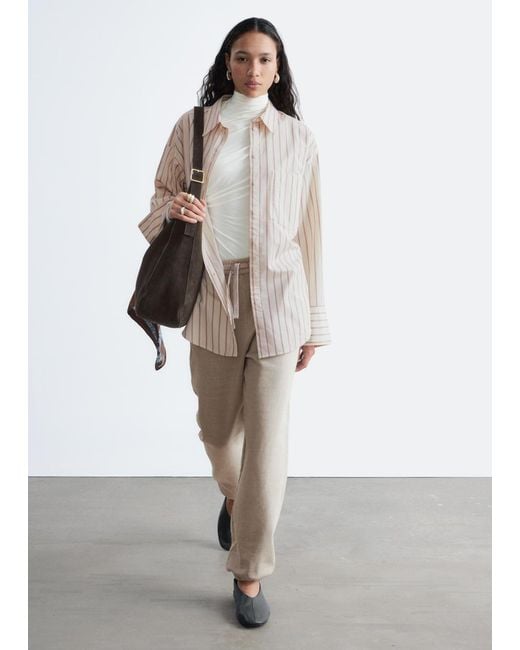 & Other Stories White Oversized Joggers
