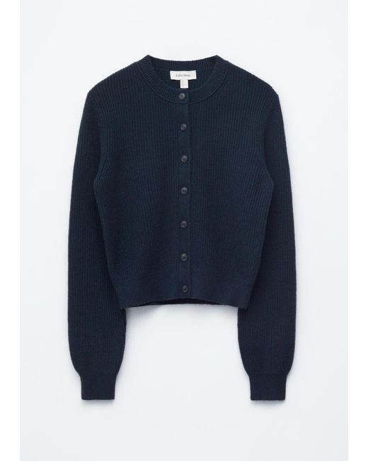 & Other Stories Blue Rib-Knit Cardigan