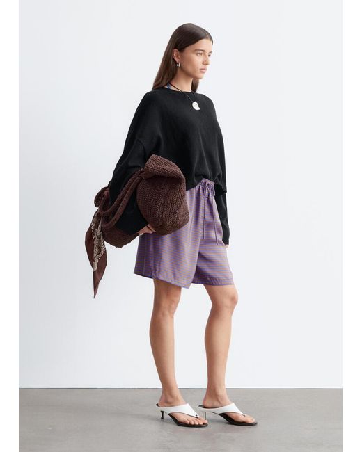 & Other Stories Black Cotton Jumper