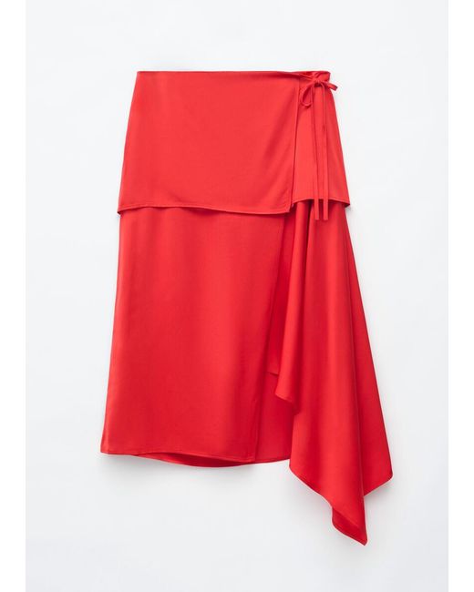 & Other Stories Layered Panel Wrap Skirt