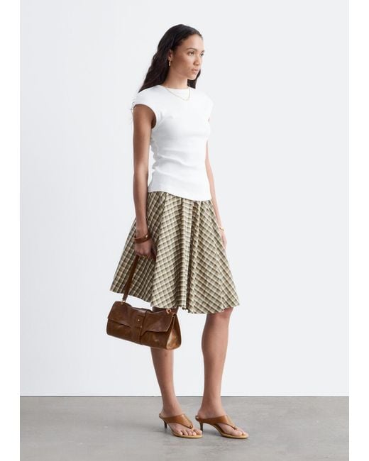 & Other Stories White Open-Back Ribbed Top