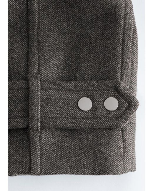 & Other Stories Black Short Wool Jacket