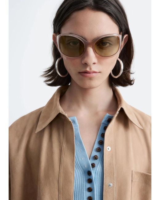 & Other Stories Natural Suede Shirt
