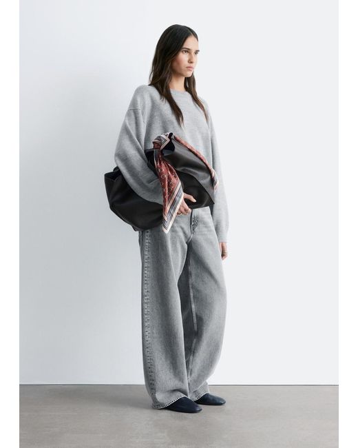 & Other Stories Gray Oversized Knit Jumper